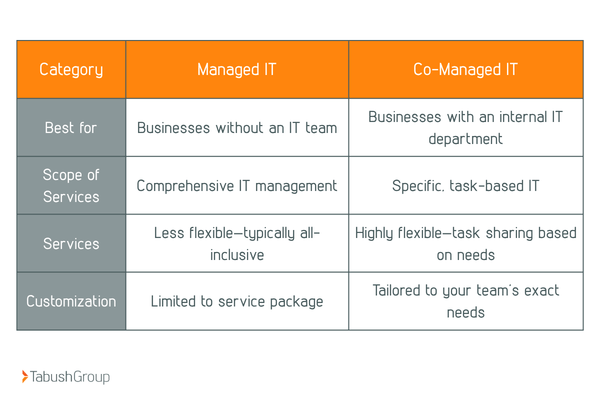 co managed vs managed it services