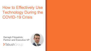 webinar - how to effectively use technology during the covid 19 crisis